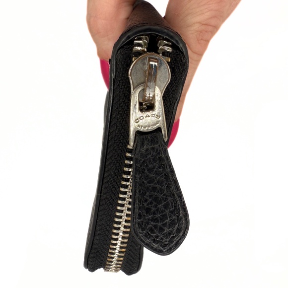 Coach Black Long Accordion Zip Wallet - Picture 4 of 16